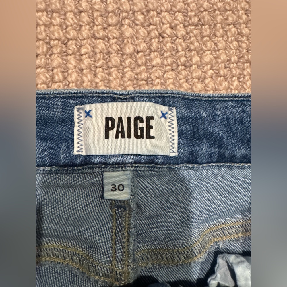 Paige Anessa Wide Leg Jean in Flamenco Distressed 30 - Picture 3 of 12